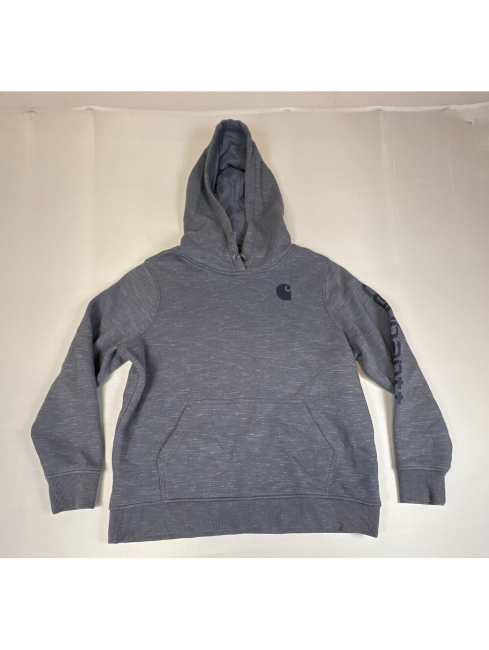 Carhartt Womens XL 16/18 Gray Heather Cotton Blend Pullover Hoodie Sweatshirt